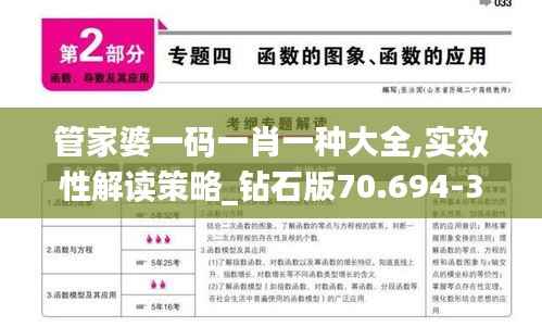管家婆一码一肖一种大全,实效性解读策略_钻石版70.694-3