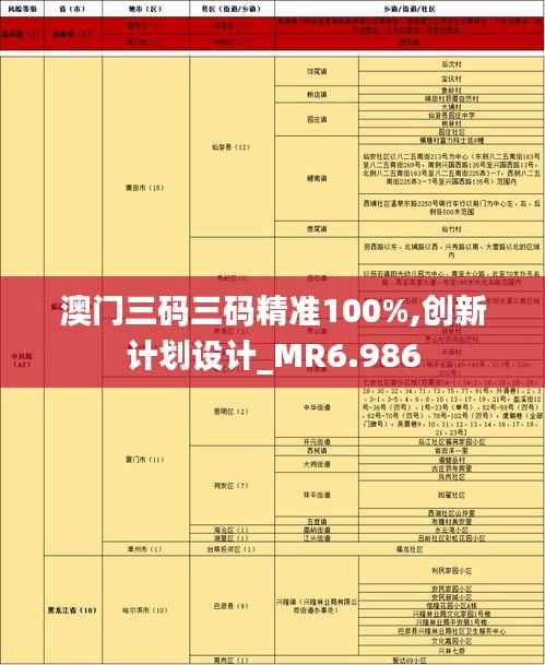 澳门三码三码精准100%,创新计划设计_MR6.986