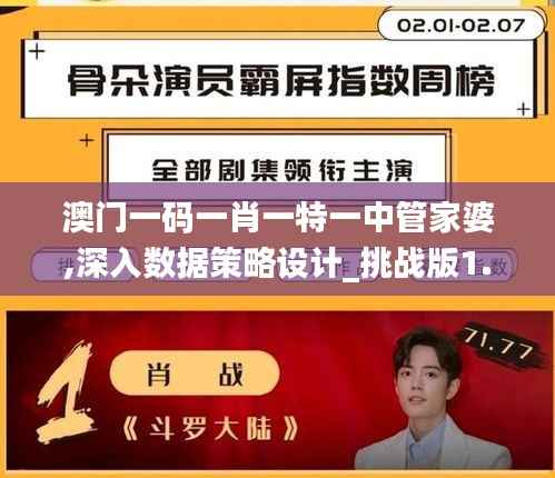 澳门一码一肖一特一中管家婆,深入数据策略设计_挑战版1.321