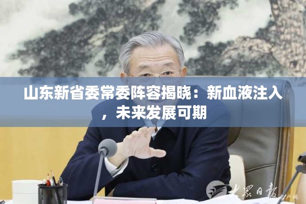 山东新省委常委阵容揭晓:新血液注入,未来发展可期