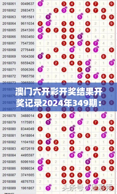 澳门六开彩开奖结果开奖记录2024年349期:彩民的期待与梦想