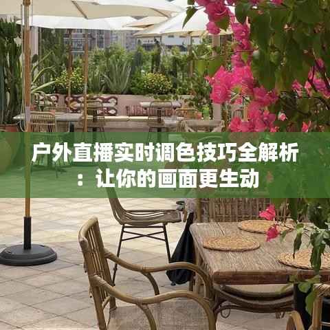 户外直播实时调色技巧全解析:让你的画面更生动