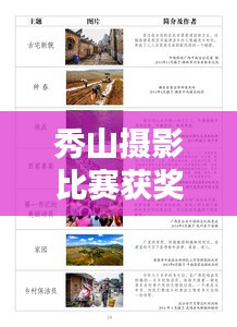 秀山摄影比赛获奖名单揭晓，记录美好瞬间的荣耀瞬间