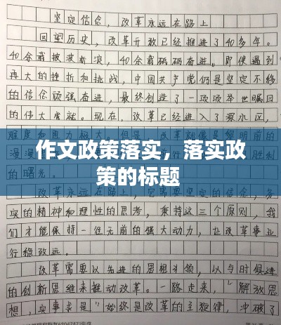 作文政策落实,落实政策的标题