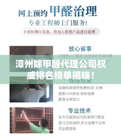 漳州除甲醛代理公司权威排名榜单揭晓!