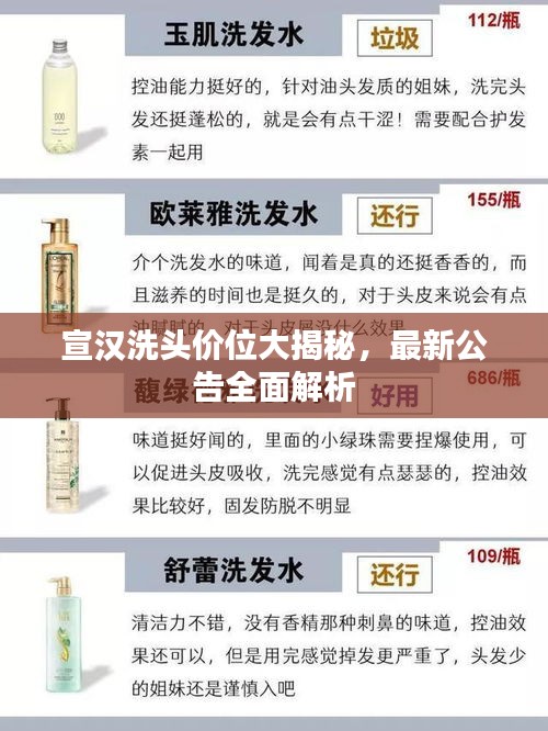 宣汉洗头价位大揭秘，最新公告全面解析