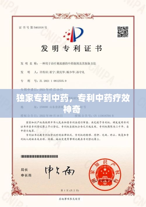 独家专利中药,专利中药疗效神奇