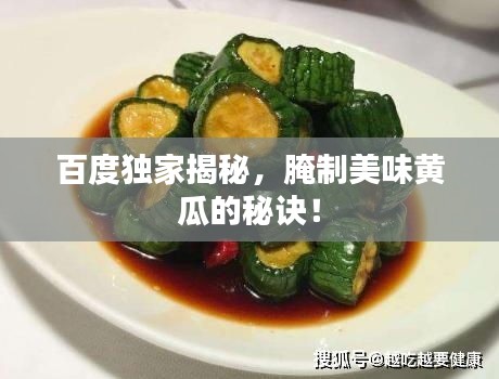 百度独家揭秘,腌制美味黄瓜的秘诀!